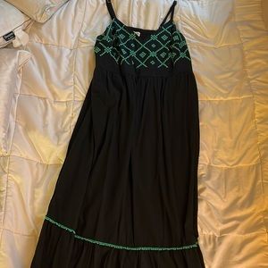 Ava & viv black and green maxi sun dress size 1x